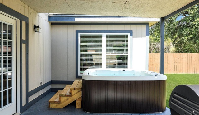 Hot Tub Paradise | Air Hockey Games Swing Set BBQ