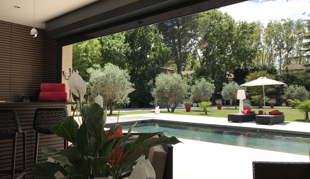 Hotel services, concierge, heated swimming pool, jacuzzi, large garden