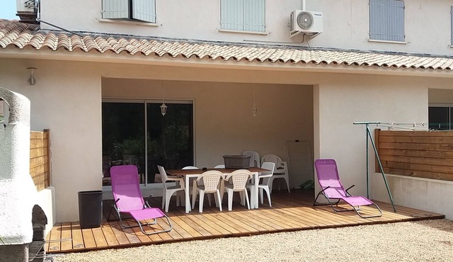 House with garden, calm, sea and view of the Ospédale massif
