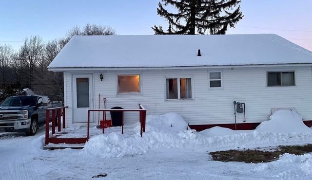 House, 3 bdrms, 1 bath, one block from snowmobile trail.