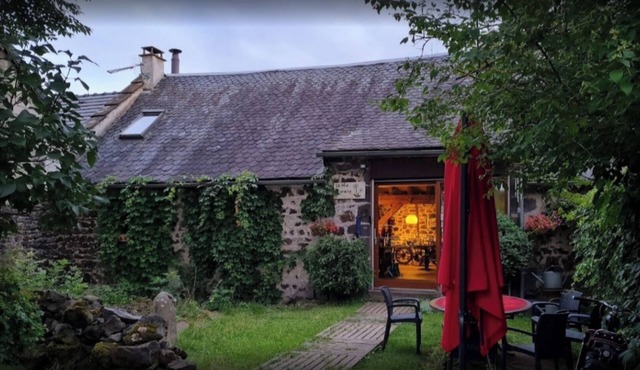 House at the foot of the puy de dôme located in the chaine des puys near Vulcania.
