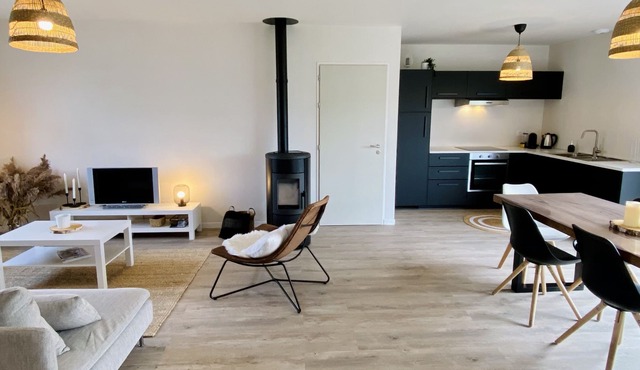 House between ocean and marsh