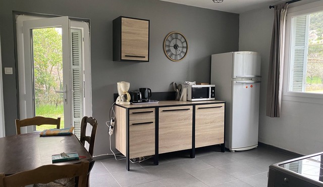 House between sea and mountains