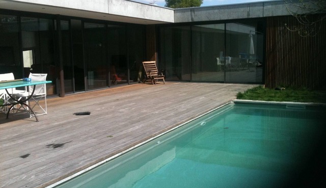 House contemporary architect in wood and concrete