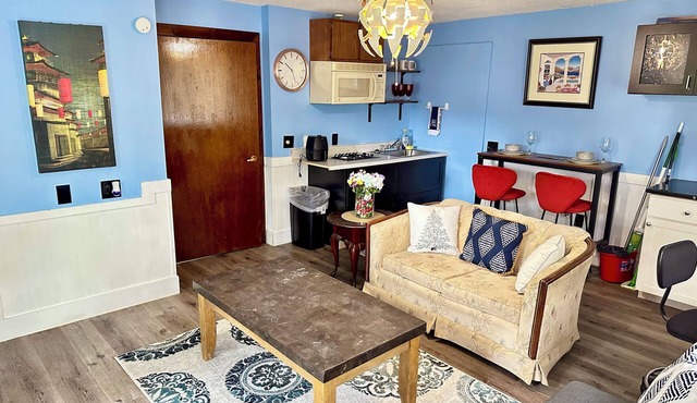 House dwelling that combines The bedroom kitchen and living area into one space