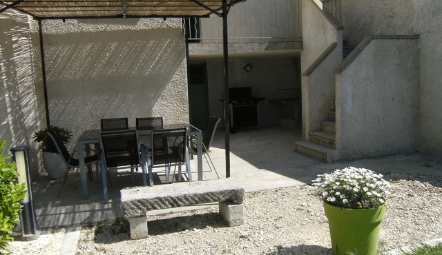 house in a village of the enclave of the popes