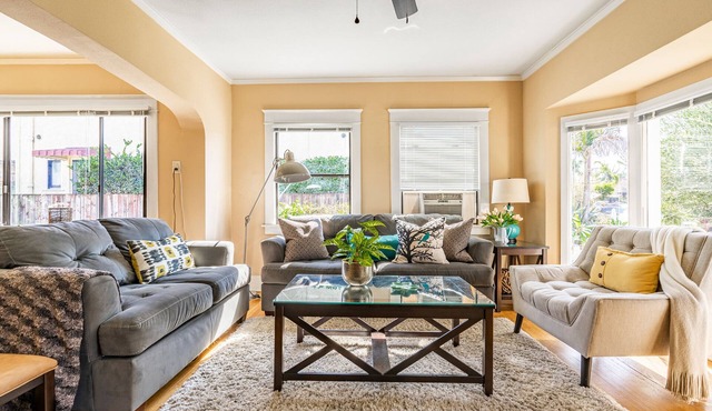 House in Prime Belmont Heights Near Beach w/Gym and Garage