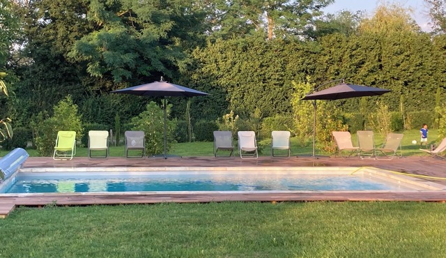 House in the Beaujolais region, 250m2, 6 bedrooms, 9x5 pool, 5000m2 garden.
