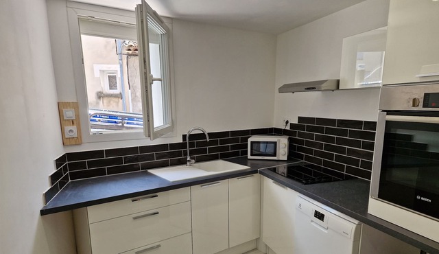 House in the center of a typical Provencal village,