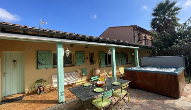 House near Collioure, with spa, quiet, sea and mountains