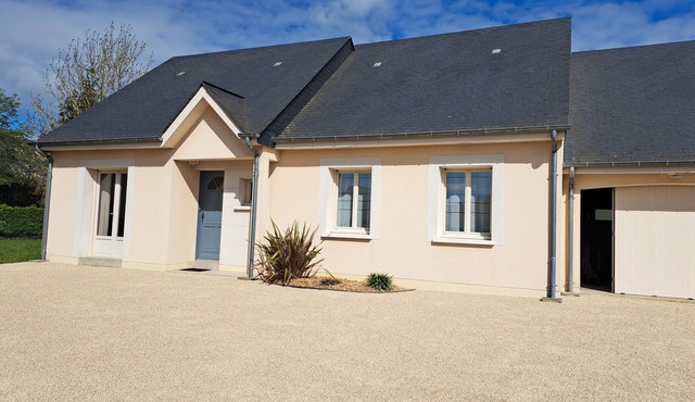 House near lake and wildlife park