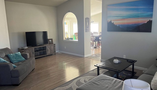 House near Mt Hood and Columbia River