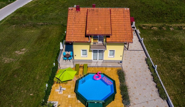House of Inspiration with pool above LAKE Sabljaci Ogulin