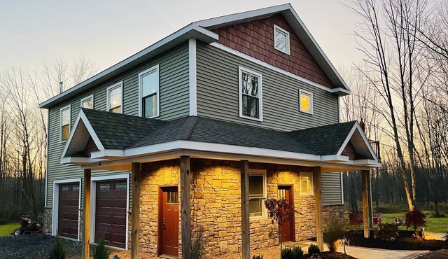 House on 22 acres of woods, trails, lawn, and ponds. On NYS Snowmobile Trail.