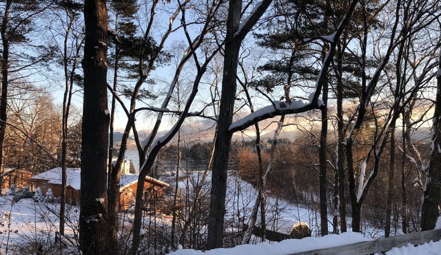 House on Lake George with beach and docks. Near Gore, NY's Largest Ski Resort.