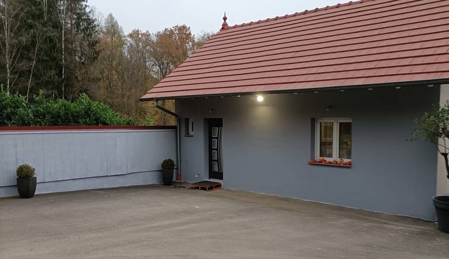 House on the edge of a forest at the foot of the Vosges du Nord