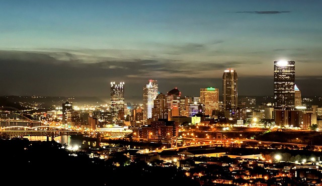 House overlooking City Skyline, River and Bridges