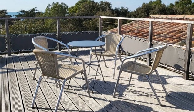 House sea view in Chaucre beach 80 m panoramic solarium