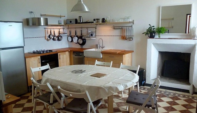 House, separate between sea and mountains