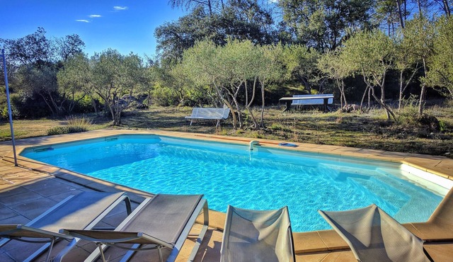House view over cliff and olivette