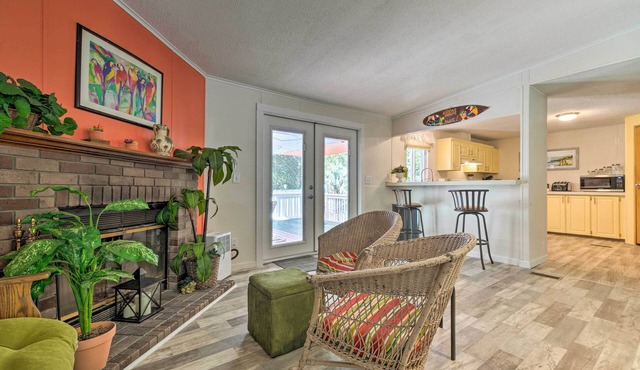 House w/ Deck + Fireplace, Walk to State Park