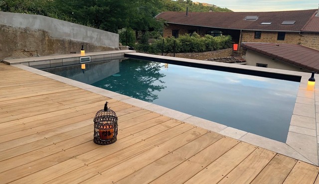 House with pool in a small condominium