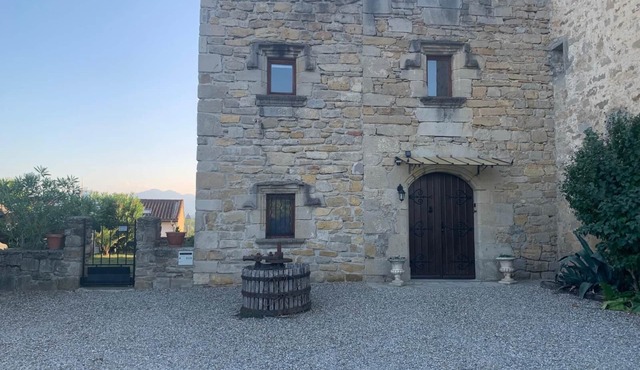HOUSE WITH A VIEW OF THE PYRENEES OF THE ARIEGE AT TREZIERS NEAR MIREPOIX