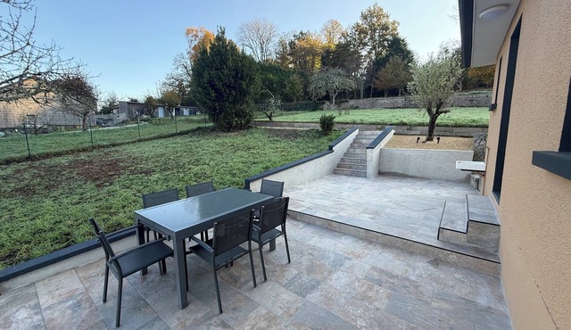 House with garden at the gateway to nature