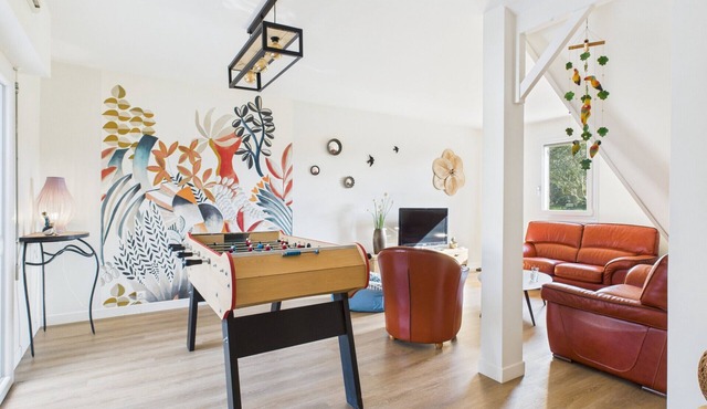 House with garden 450m from the beach for 8