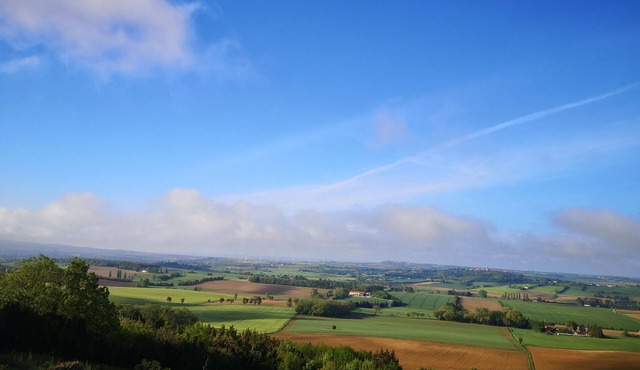 House with infinity pool and exceptional view of the Lauragais region
