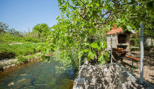 House with large garden, right next to the river