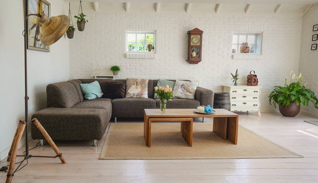 House with oak wood interior.