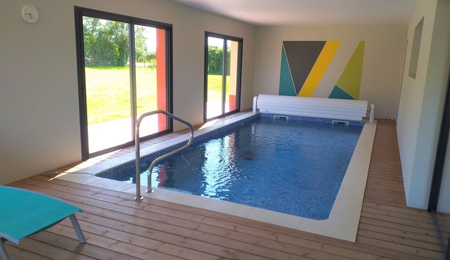 House with private indoor pool, heated year-round and not overlooked