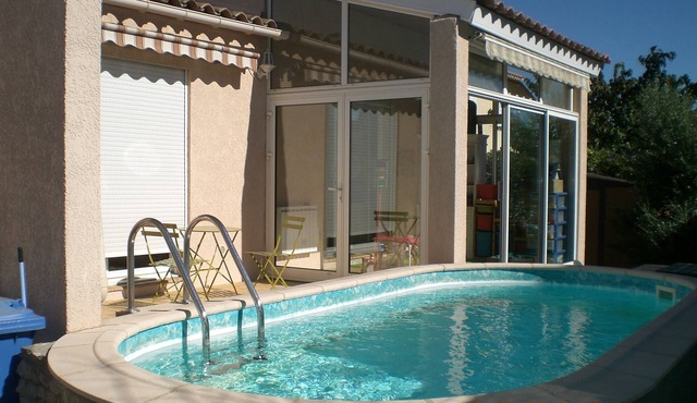 House with pool in residential area