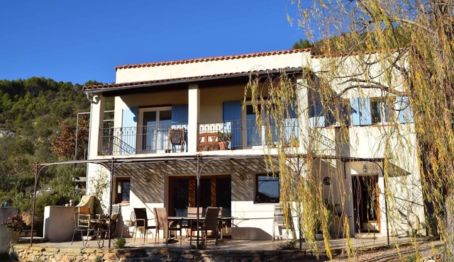 House with pool on the hill