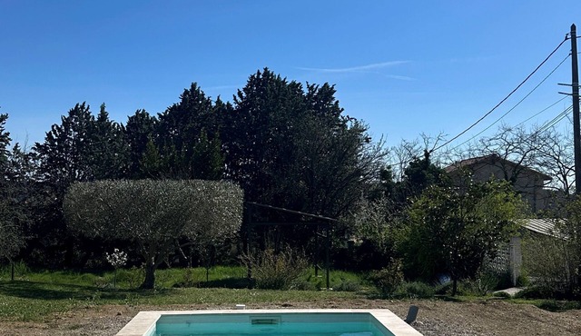 House with private pool on large plot