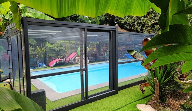 House with private heated pool 8min from dune pilat and jacuzzi