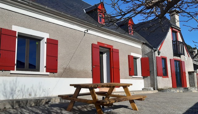 house with superb views of the mountains, not overlooked and enclosed garden