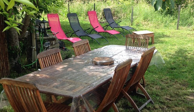 House with terrace and garden.