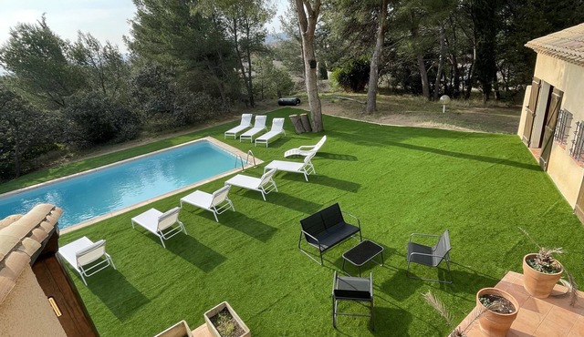 House with view of the Corbières,