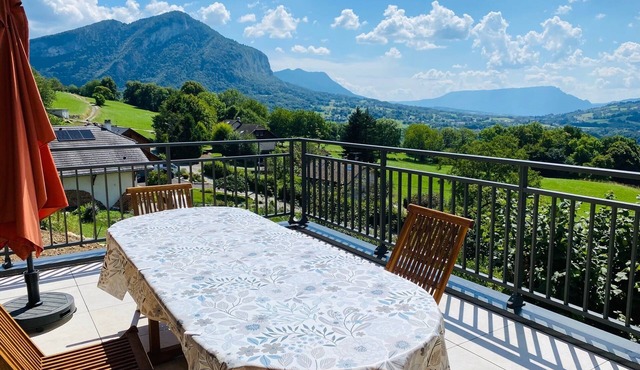 House with view of the Bauges