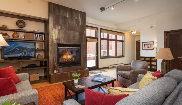 Howelsen Place B211 | Downtown Condo | Private Heated Garage | Fire Pit With Views