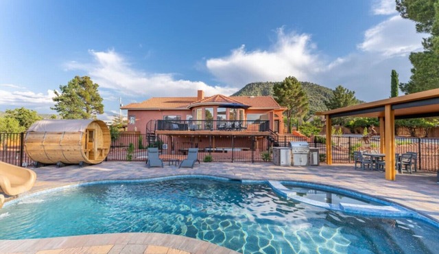 Huge Retreat Home with Pool, Sauna, Hot Tub, Golf, & More!