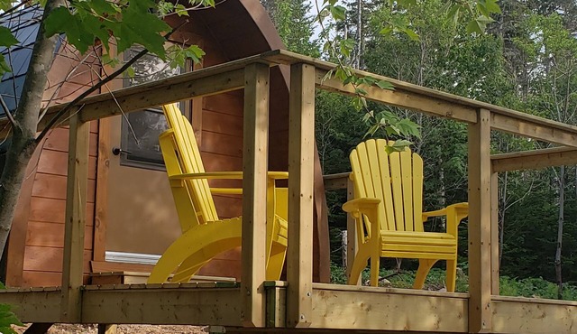 Hummingbird Hike-In Sleeping Pod at Sally's Brook Wilderness Cabins