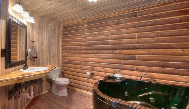 Hummingbird log cabin with private jacuzzi