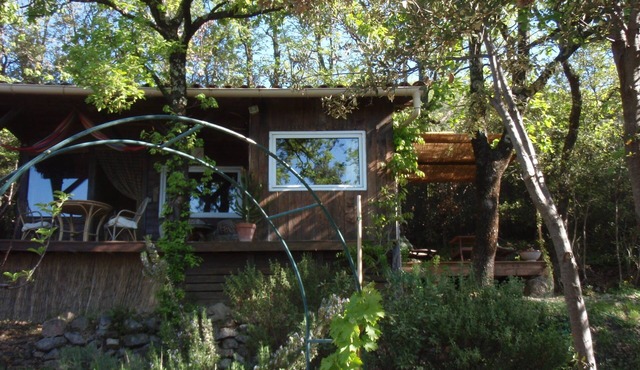 "Hut" in the Cevennes National Park, Internet 24h/24, pool.