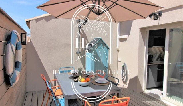 Hyères-Plage La Capte T2 Neuf RDJ/CLiM/WiFi