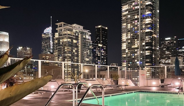 Iconic Heart of DTLA Loft with Rooftop Pool/Jacuzzi/Skyline