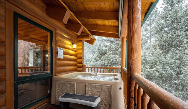 Iconic Log Cabin Escape Idaho Springs Hot Tub