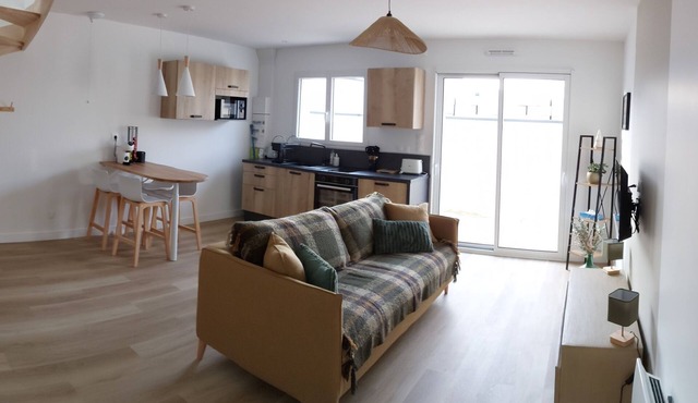 Ideally located apartment in the land of slate and the châteaux of the Loire!